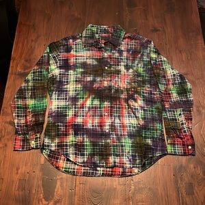 Tie-Dye Flannel Shirt Women’s Size Large